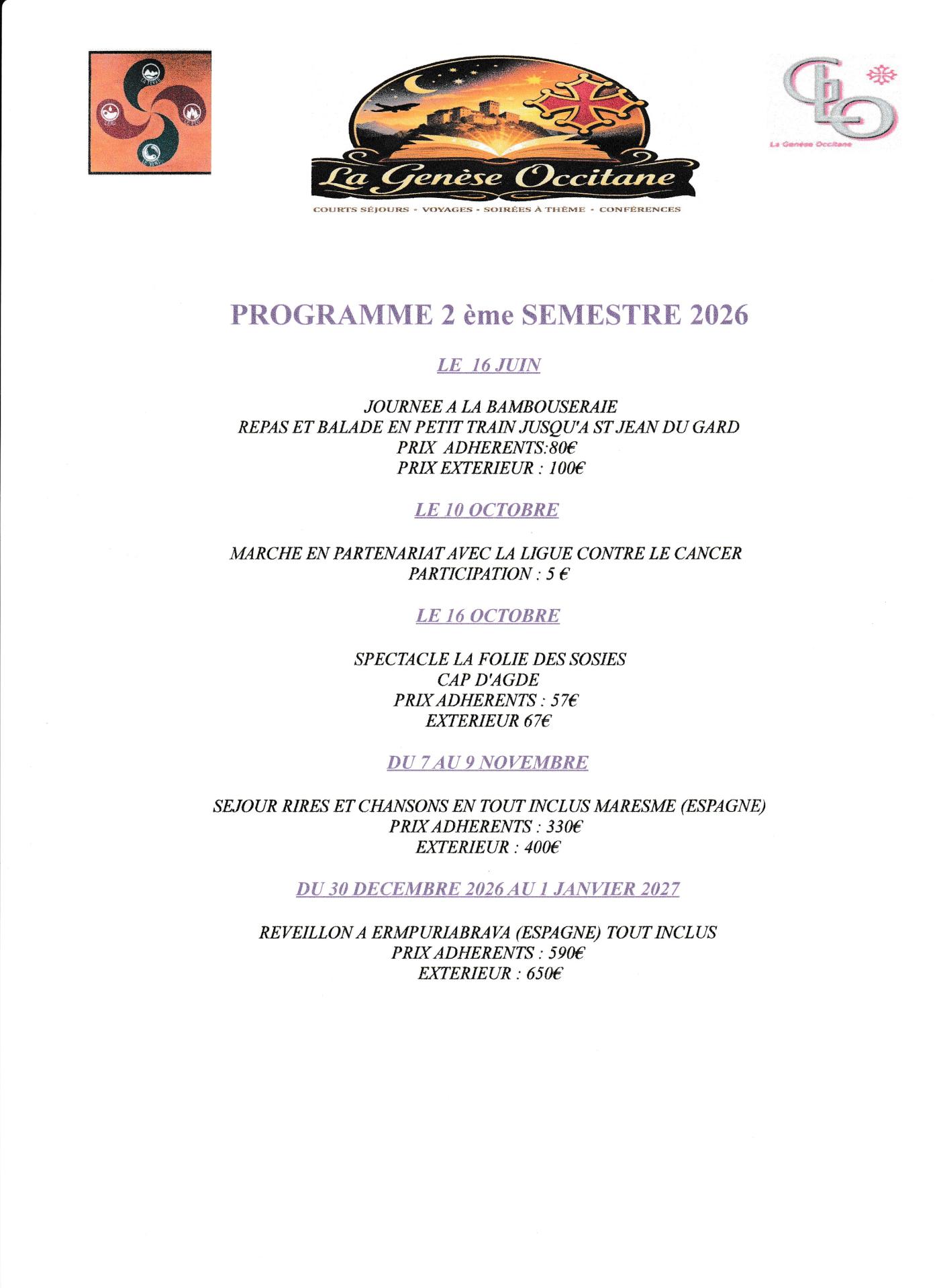 Fiche programme